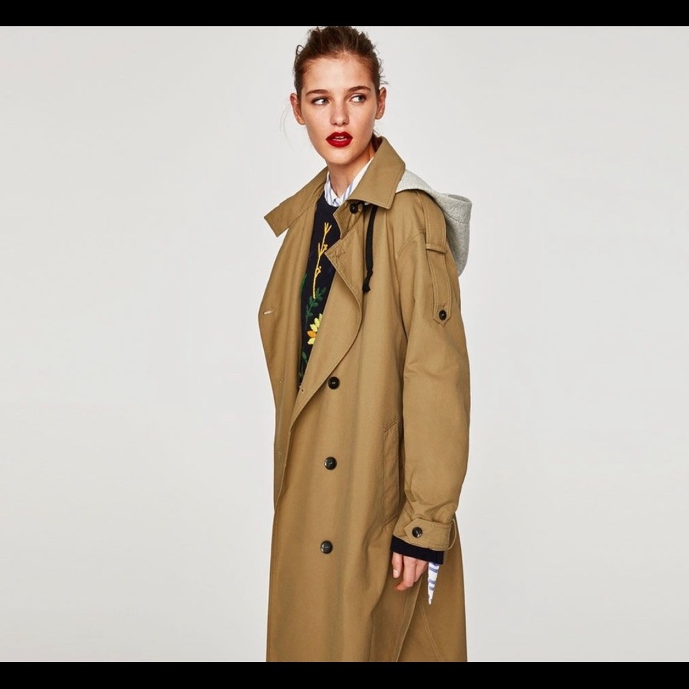Zara trench with hood